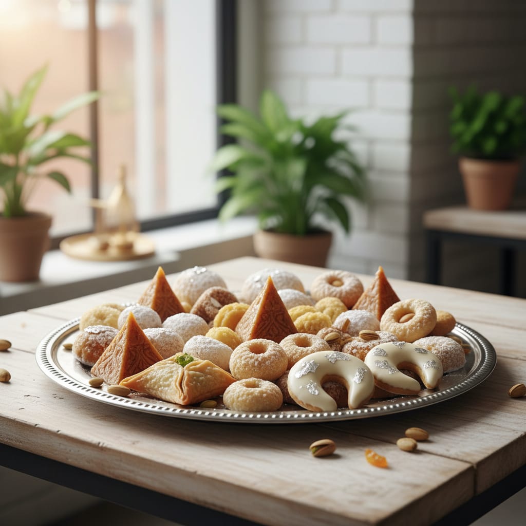 Plateau de gâteaux traditionnels variés
